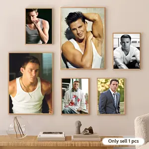 C-Channing T-Tatum Painting Calligraphy Gallery-Quality Canvas Wall Art Poster | Waterproof & Fade-Resistant | Minimalist Unframed Design | Living Room, Bedroom & Office Decor | Multiple Sizes | Holiday gifts