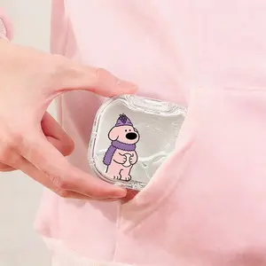 Grape Puppy Pattern Retainer Box, Mini Portable Denture Storage Box, Cartoon Orthodontic Retainer Case, Portable Drop-Resistant Dental Appliance Container