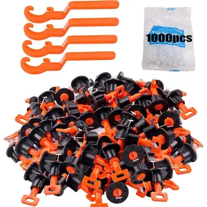 Tile Leveling System Kit with 200pcs Tile Leveler & 4 Special Wrenches & 1000pcs 2mm Tile Spacers