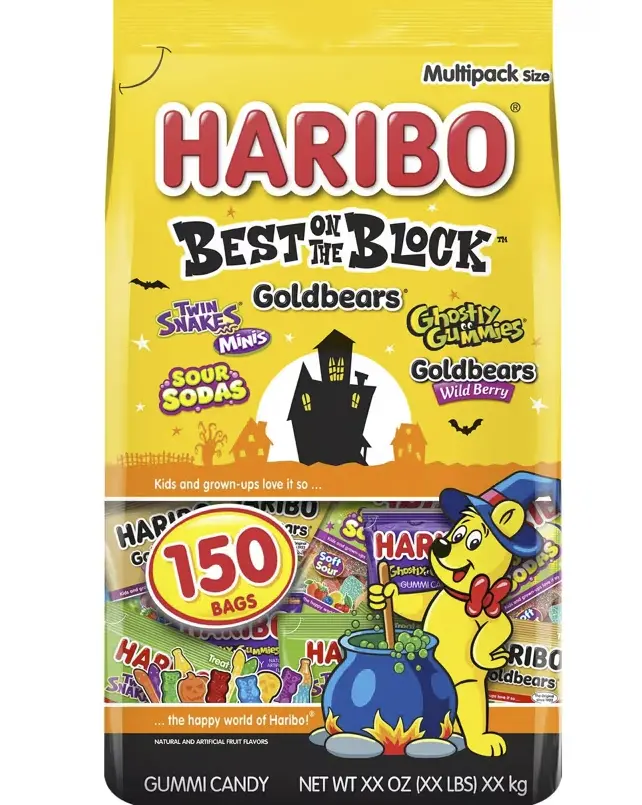 66 oz. Haribo Best on the Block Goldbears Gummi Candy Assortment - 150 Pc.