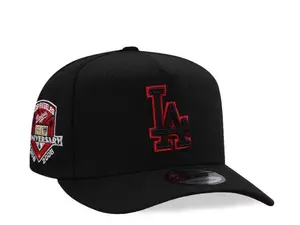 New Era Los Angeles Dodgers MLB 9FORTY Cap Flat Brim Hat with LA Logo Embroidery, MLB Streetwear Style Adjustable Fit Metal Buckle Closure All Seasons Wear United States Design