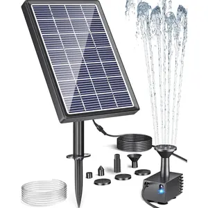 Solar Water Fountain for Bird Bath, 3.5W Solar Water Pump Outdoor with 10ft , 4ft Tubing, Solar Pond Pump for BirdBath, Garden Small Ponds (Need Direct Sunlight)