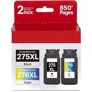 275XL 276XL Ink  Combo Pack PG-275 XL/CL-276 XL for  Ink 275 and 276 for  Pixma TR4720 TS3722 TS3500 TS3520 TS3522 TR4700 TR4722 TS3720 TR4723 2 Pack