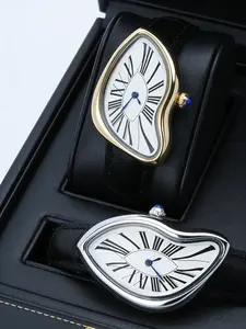 Creative Irregular Shape Watch, Vintage Y2K Design with Quartz Movement, Alloy Case and Mineral Glass, Unique Fashion Accessory