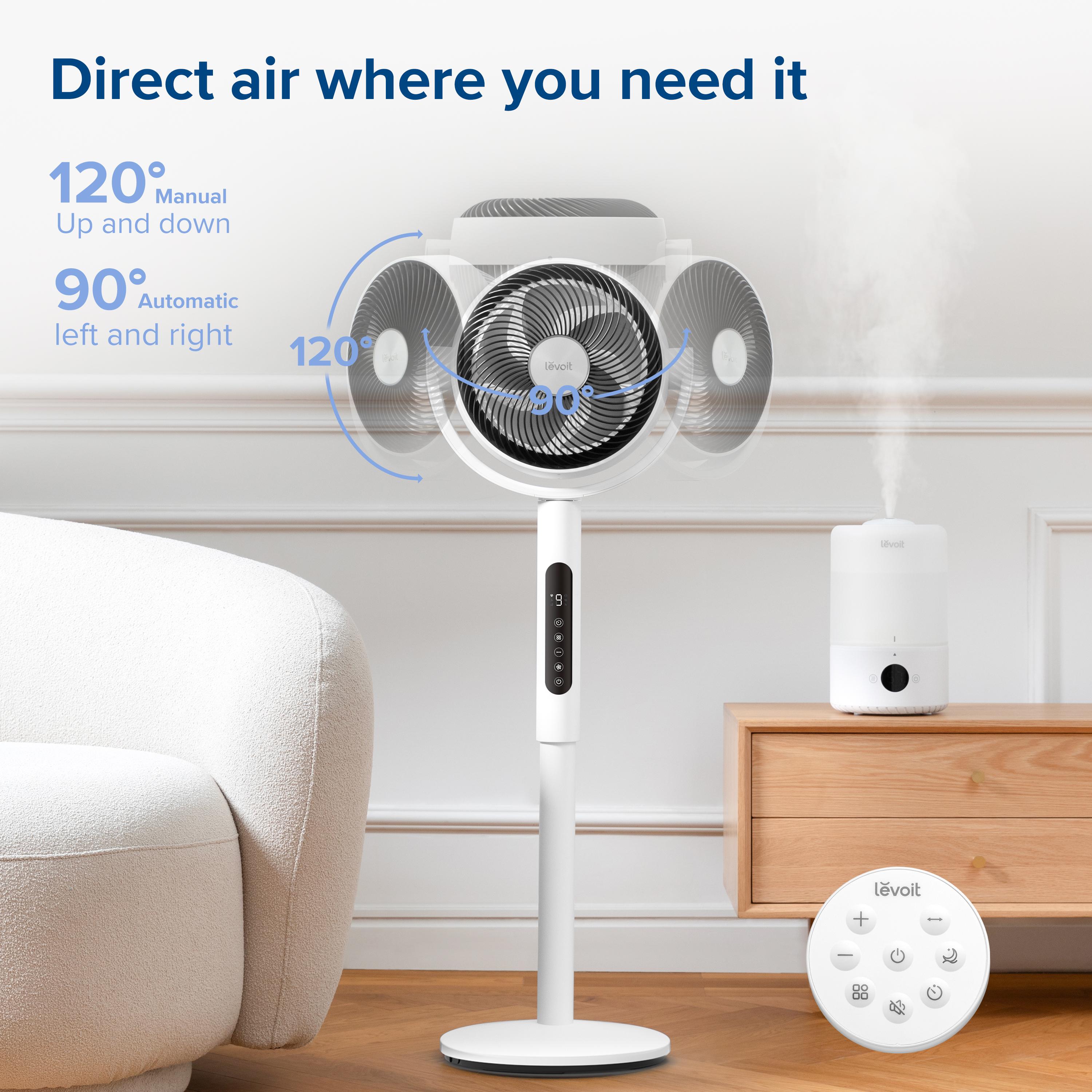 LEVOIT Corebreeze R432 Fan & Vital 100S Air Purifier Bundle - Oscillating Circulator and Smart WiFi Purifier with Remote, DC Motor, 9 Speeds, HEPA Sleep Mode for Pets, Dust, for Areas up to 1110 Ft² LEVOIT Corebreeze R432 Fan & Vital 100S Air Purifier Bundle - Oscillating Circulator and Smart WiFi Purifier with Remote, DC Motor, 9 Speeds, HEPA Sleep Mode for Pets, Dust, for Areas up to 1110 Ft²