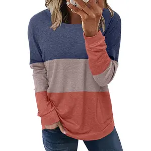 Angerella Women's Casual Loose Fit Pocket Shirts Printed Tops