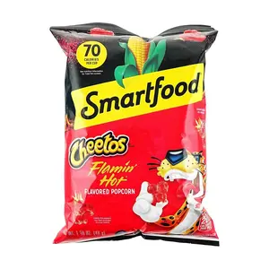 SMARTFOOD Cheetos Flamin Hot Popcorn, Spicy Crunchy Snack, 46g Bag