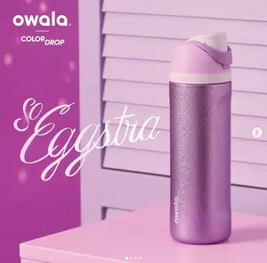 [Sale] Owala  So Eggstra 24/32oz Limited Edition Shimmery, Large Capacity, Straw Included, Stainless Steel, Starry Purple, 24oz