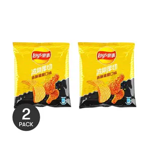 2 Pack Lay's Taiwan Potato Chips - Crispy Chicken Leg Flavor, 34g Each - Authentic Taiwanese Snack