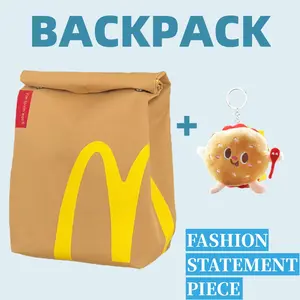 McDonald's Backpack Bags Large Capacity Student Class Backpack Cute Casual Printed Tote Backpack for Women Men