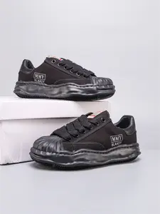 Unisex Casual Shoes, Skateboard Shoes, Board Shoes, Maison Mihara Yasuhiro Thick Sole Sports Shoes, Vintage Twisted Canvas Shoes, Casual Low Top