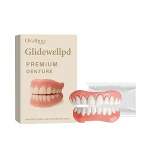 Oralhoe Denture Set Teeth Aesthetic Enhancing Smile Comfortable Material Denture Care Set  instant smile  teeth mold kit