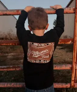 YOUTH Mama Tried Sweatshirt Hoodie and Short sleeve tee Vintage Hunting Outfits Youth Camo Shirt Southern-style boys clothing Hoodies & Crewneck for Outdoor-loving Country J9QHI