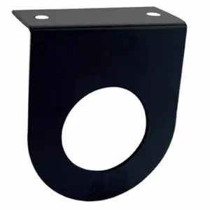 United Pacific 34001 – 2" Black Light Bracket with Flange – 1 Hole