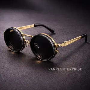 Royal Eclipse Round Sunglasses – Gold Frame Fashion Eyewear