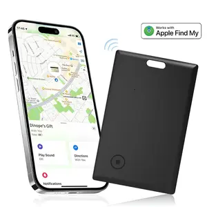 Wallet Tracker Card, Thin Finder, GPS Tracker, Item Locator for Luggage Tags, Passports, Phone, IP68 Waterproof Item Locator for Apple Find My