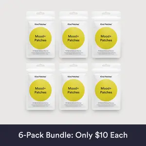 6 Packs of Kind Patches Mood+ Patches, Supports Dopamine and Serotonin Production, Mood Support, Vegan, 6 Months Supply