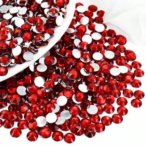 2,000pcs Flat-Back Resin Rhinestones, Glitter, 3–6 Mm Round Jelly Gemstones, Ideal for Crafting, Shoes, Clothing, Cosmetics, Bags, Decorations