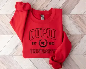 CUPID University Sweatshirt, Valentine's Day Sweatshirt, Valentines shirt, Womens Valentines Day Sweater,love Sweatshirt,
