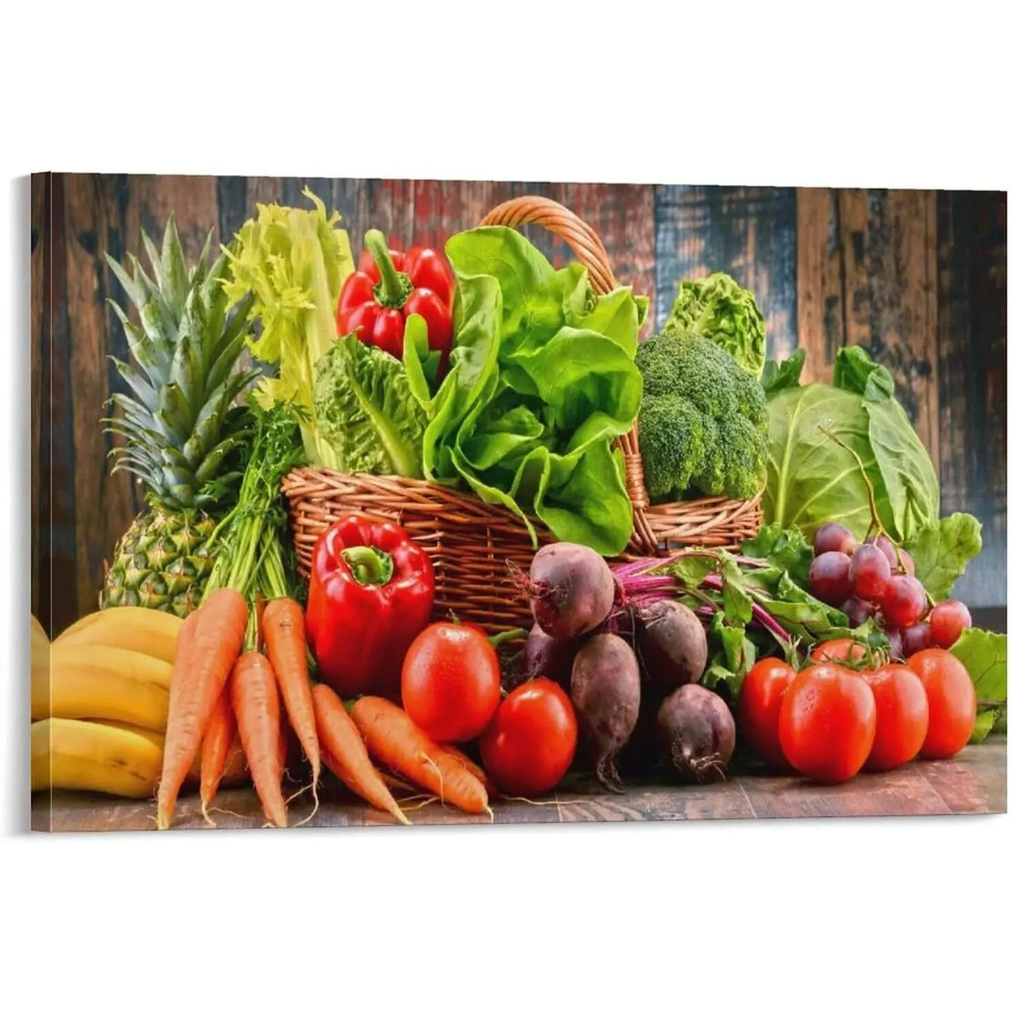 Food Poster Vegetable Kitchen Room Decor Dining Canvas Wall Art Posters Framed-Wall Art Painting Gifts Decoration Colorful Ornaments Photo Artistic