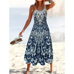 SummerDressesforWomen2025SleevelessBohoMaxiSundressLooseCasualFlowyBeachDressMidiDress