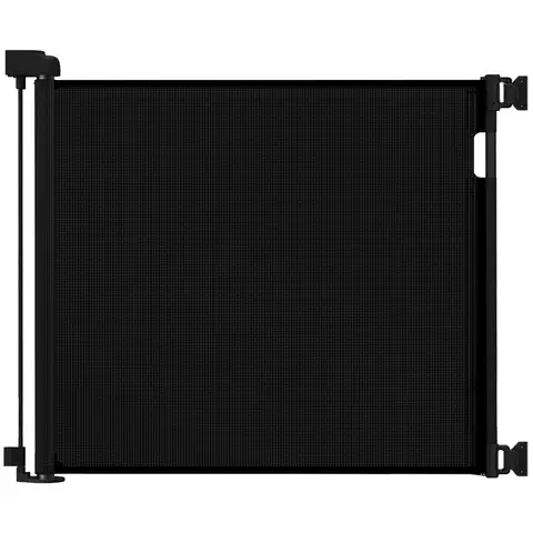 Dearlomum Retractable Mesh Child Safety Gate - 33"-42" Extra Tall, Extends to 55"/71"/120"/177"/200" Wide, Phthalate-Free Sturdy Safety Fence, Nursery Baby Item, Compact Fit, Saves Floor Space, For Stairs/Doorways