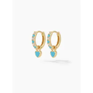 Aretes Corazones Colores