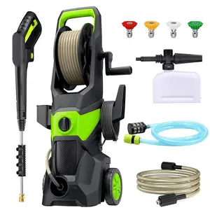 Electric Pressure Washer, 2600 PSI 2.4 GPM Power Washer with 4 Nozzles & Foam Cannon, for Driveways, Cars, Fences, Decks, Patios & Outdoor Cleaning Hose Home