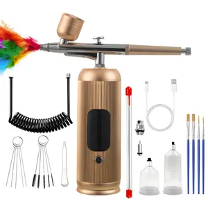 Airbrush Pen Kit With Compressor,Rechargeable High Pressure Air Brush Set Cordless Airbrush Kit with 0.3mm Nozzle for Painting,Doodling,Coloring,Cake Decor,Makeup,Modeling, Expert Airbrush Kit