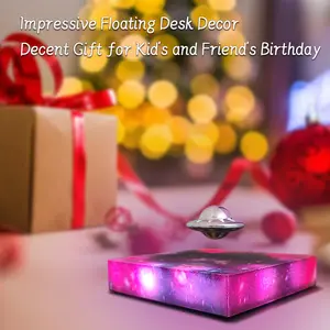 Magnetic Levitating UFO Lamp – Floating UFO LED Night Light, 360° Rotating Colorful Light for Bedroom Gaming Room quirky Decor, Cool Tech Gifts for Men Boys