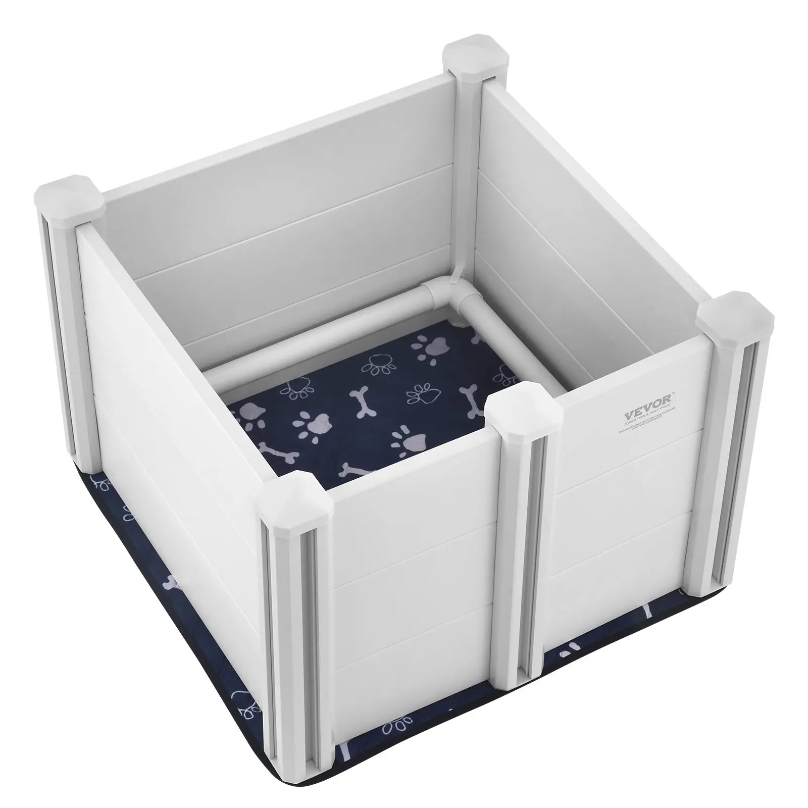 【DealsForYouDays】VEVOR Dog Whelping Box, 28.3 x 28.3 x 18.1in Whelping Box for Dogs and Puppies, Whelping Pen for Puppies, Dog Birthing Box with Rails and Washable Pee Pad, Whelping Box for Small Breed Dogs, White