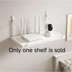 1PC Projector Wall Mount Bracket with Storage, No Drilling, Multi-Functional Shelf for Projectors Routers Cameras, Office Home Display Organizer