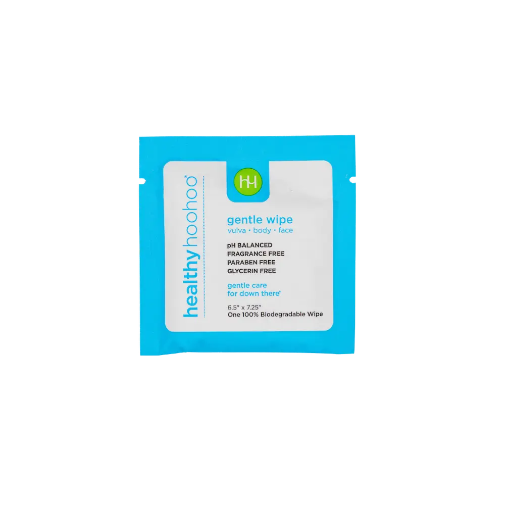 Healthy Hoohoo 5 Pack of Individually Wrapped Gentle Wipes - Flushable Feminine Hygiene Products, Cleansing Wipes for Intimate Area
