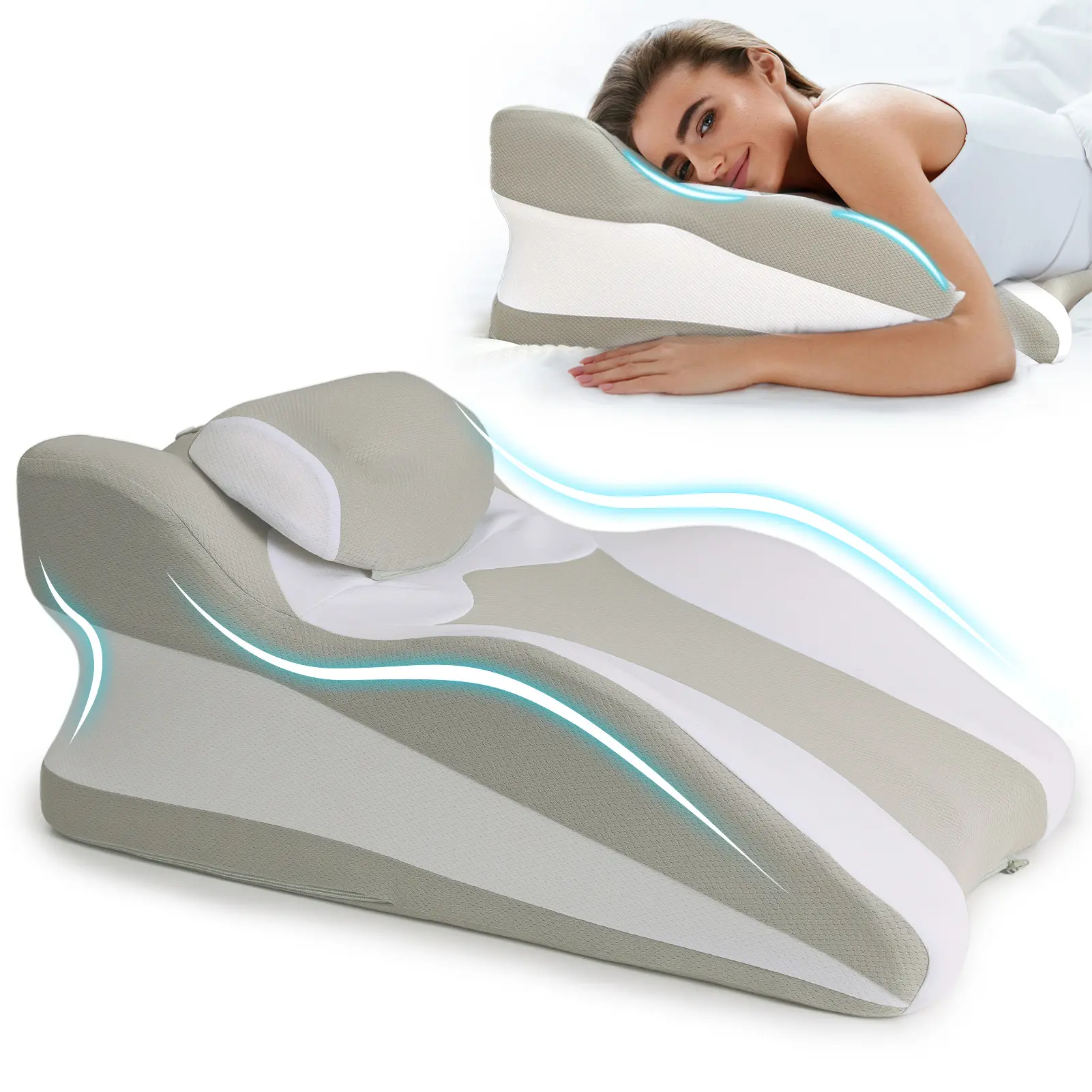 Face-Down Pillow That Makes Scrolling Way Too Comfortable Ergonomic Support for Neck, Arms, and Shoulders Multi use Pillow summerwins