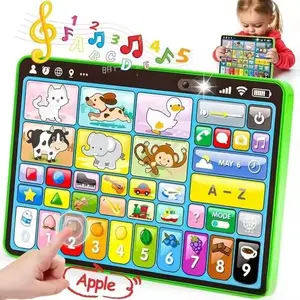 Children Early Education Learning Machine, Realistic iPad Design, Three-Language Touch Reading Tablet, Unisex Educational Pad, Learning Entertainment Tablet