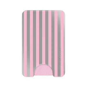 Pink Chrome Stripes MagSafe Wallet