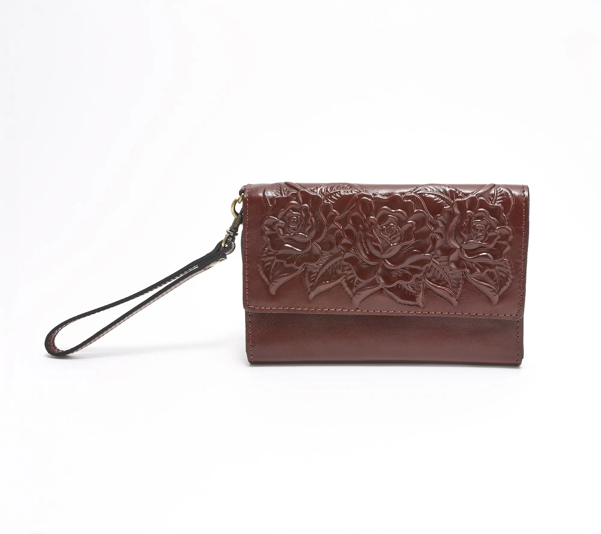 Patricia Nash Leather Marsiliana Mirror Wristlet