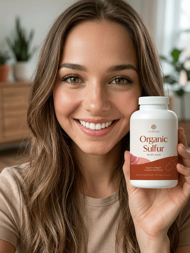 LivePure Organic Sulfur MSM 180 Capsules