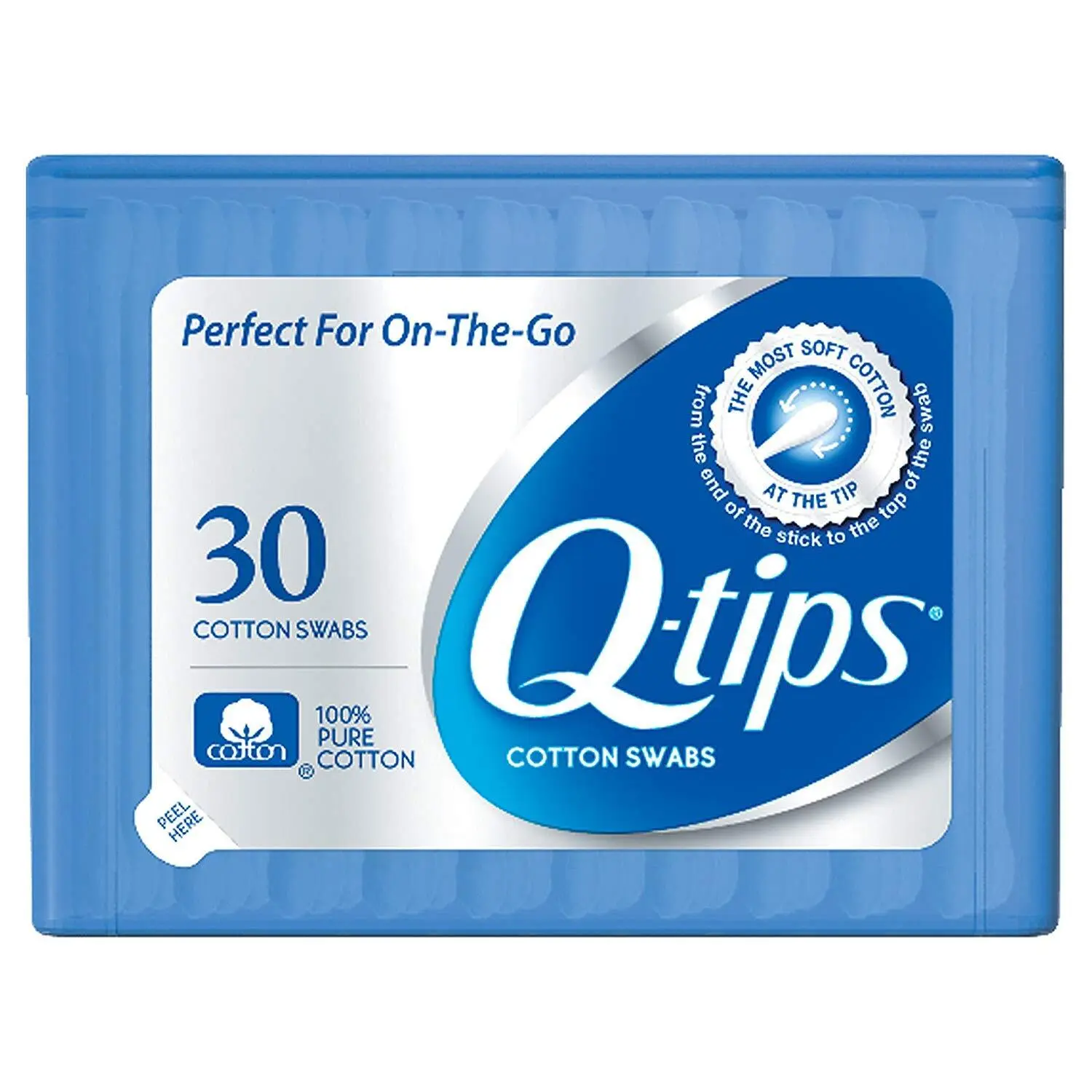 Q-Tips Cotton Swabs 30 Count Purse Pack (12 Pieces) by Q-Tips