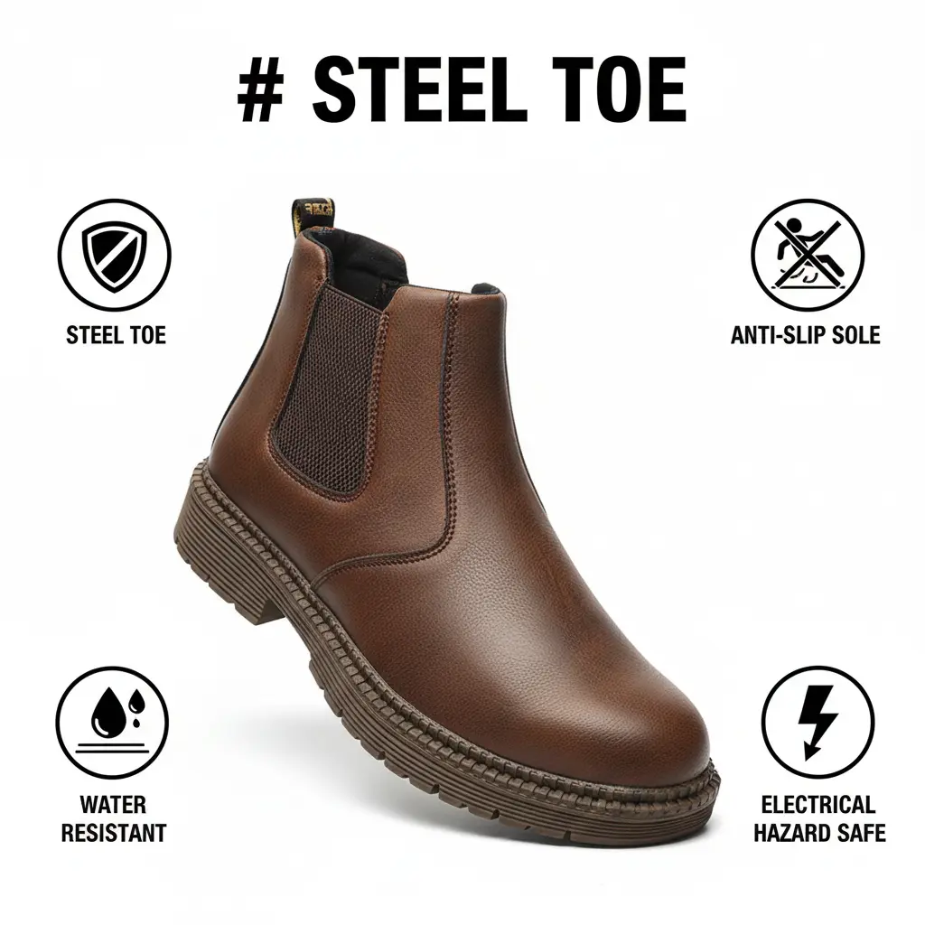 Indestructible Durable Anti-slip Waterproof Safety Shoes | Splash-proof Smash-proof Puncture-proof Chef Work Shoe | Breathable Unisex Outdoor Comfortable Sneakers
