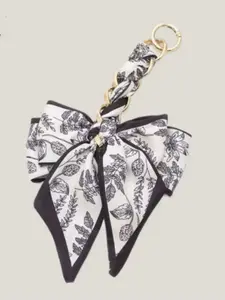 Elegant Bow Bag Charm-Floral Scarf Keychain wit.. Fashion Bag Charms Bag Decoration