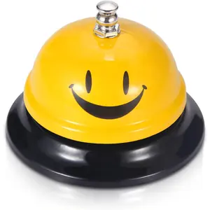 Call Bell, Service Bell for The Porter Kitchen Restaurant Bar Classic Concierge Hotel (3.35 Inch Diameter) (Yellow) Plastic Utensils