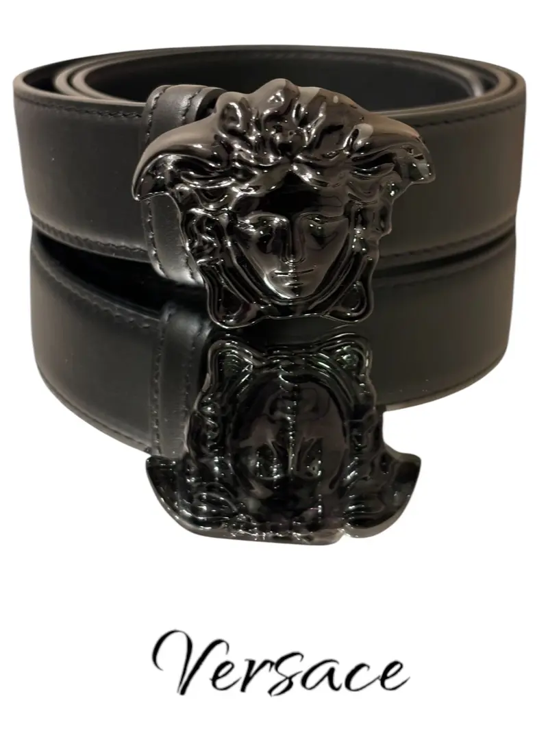 Pre-owned VERSACE Leather Bag Accessories Black Men's Medusa Head