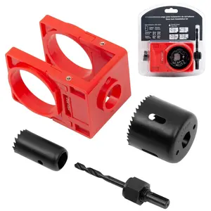 Door Lock Installation Kit Including Hole Saws Door Jig Guide Template (1 Set)
