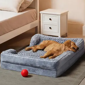 SummerVibes U-Shaped Dog Bed for Large Dogs - Washable Orthopedic Sofa Bed with Waterproof Lining & Non-Slip Bottom - 42x30x7 Inch Comfortable C-Shape Design for Extra Large Dogs