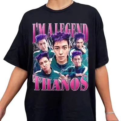 イカゲーム T.O.P THANOS T-shirt Mサイズ 白/黒 Squid Game Thanos Shirt - TikTok Shop