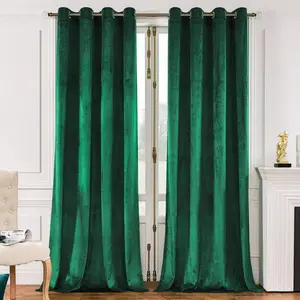 Thick Velvet Blackout Curtain, Ready Made Drape for Privacy & Light Control, Home Decor Essential for Living Room & Bedroom