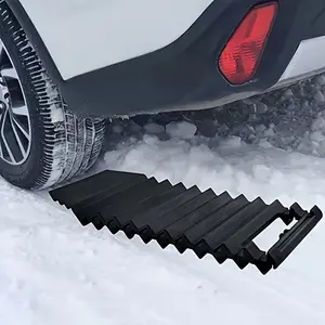 Multi-Functional Portable Rubber Snow Traction Mat - for Ice, Mud, Sand & Gravel; Outdoor Tire Swamp and Desert Rescue Board with Emergency Tow Pad – Heat/Wear Resistant, Easy to Install for Cars, SUVs, ATVs & Motorcycles.