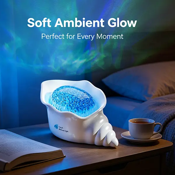 Seashell Night Light Projector for Kids – 13-Mode Starry Sky Ceiling Projector with 360° Rotation & Built-in White Noise, Perfect Birthday Gift & Bedroom Ambient Light