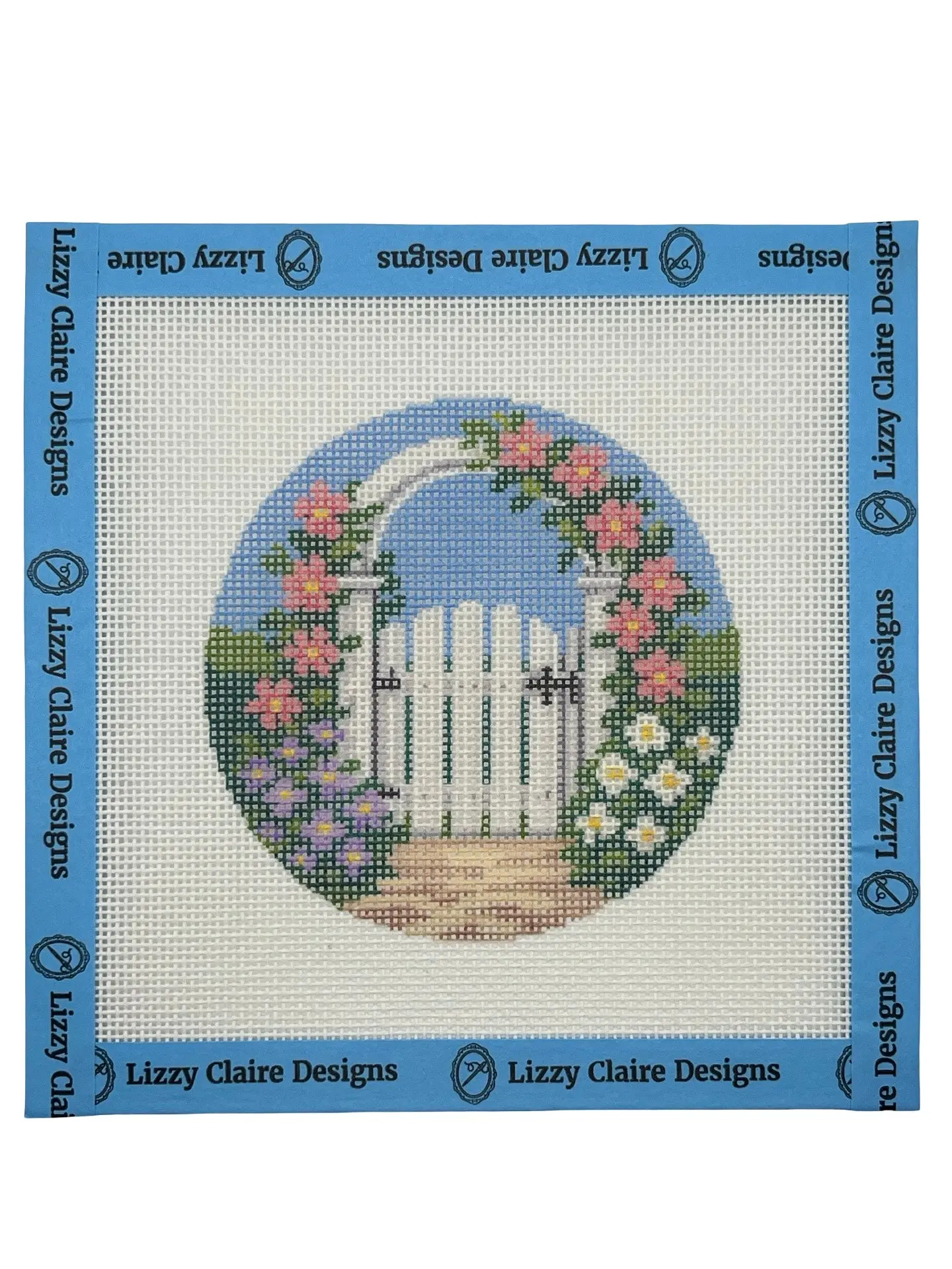 Garden Gate - 18 mesh - 6 x 6 - Needlepoint Canvas
